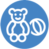 ICON - Bear with ball (pediatric icon)
