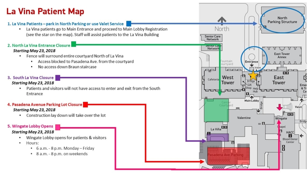 Huntington-Hospital-La-Vina-Avenue-Map