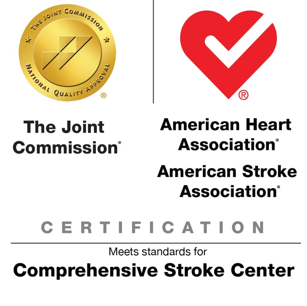 Joint Commission and American Heart Association certification for comprehensive stroke center