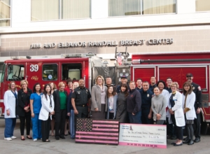 Pasadena Fire Department’s “Pasadena Goes Pink” fundraising donates over $16,000 to the Jim and Eleanor Randall Breast Center