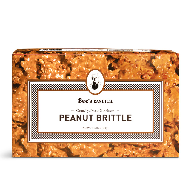 A box of sees peanut brittle