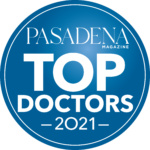 Top Doctors 2021 badge from Pasadena Magazine