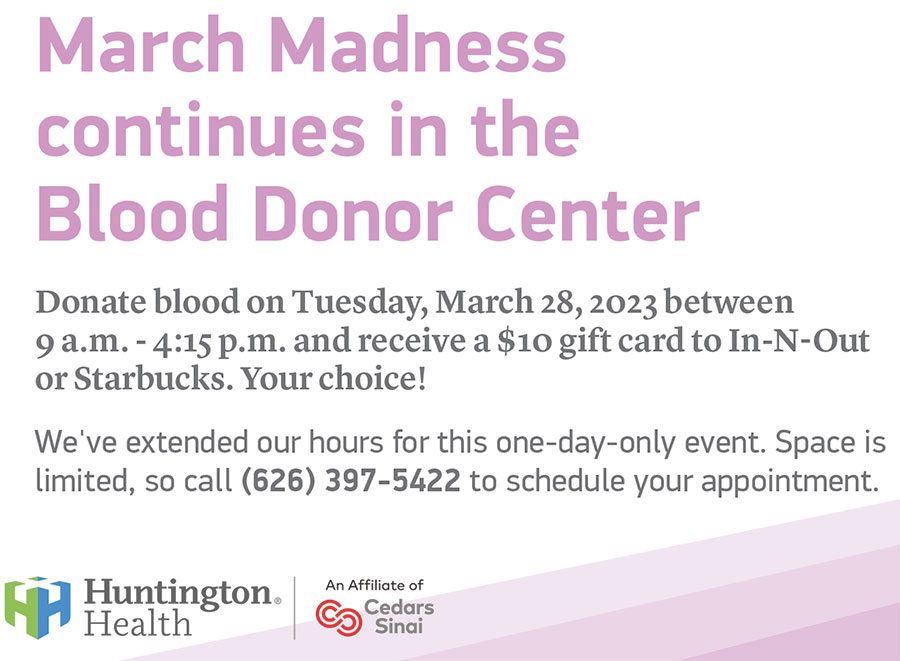 March Madness continues in the blood donor center