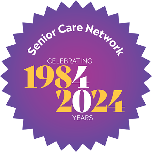 Seal: Senior Care Network: Celebrating 40 years. 1984 to 2024