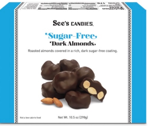 See's Candies sugar free dark almonds