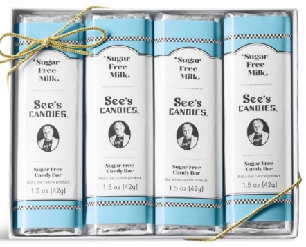 See's Candies sugar free milk candy cars