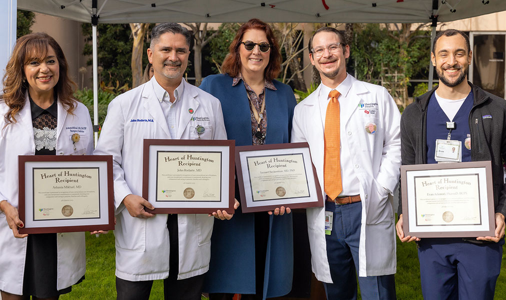 Fourth quarter 2023 recipients of "Heart of Huntington" awards: Emergency Department