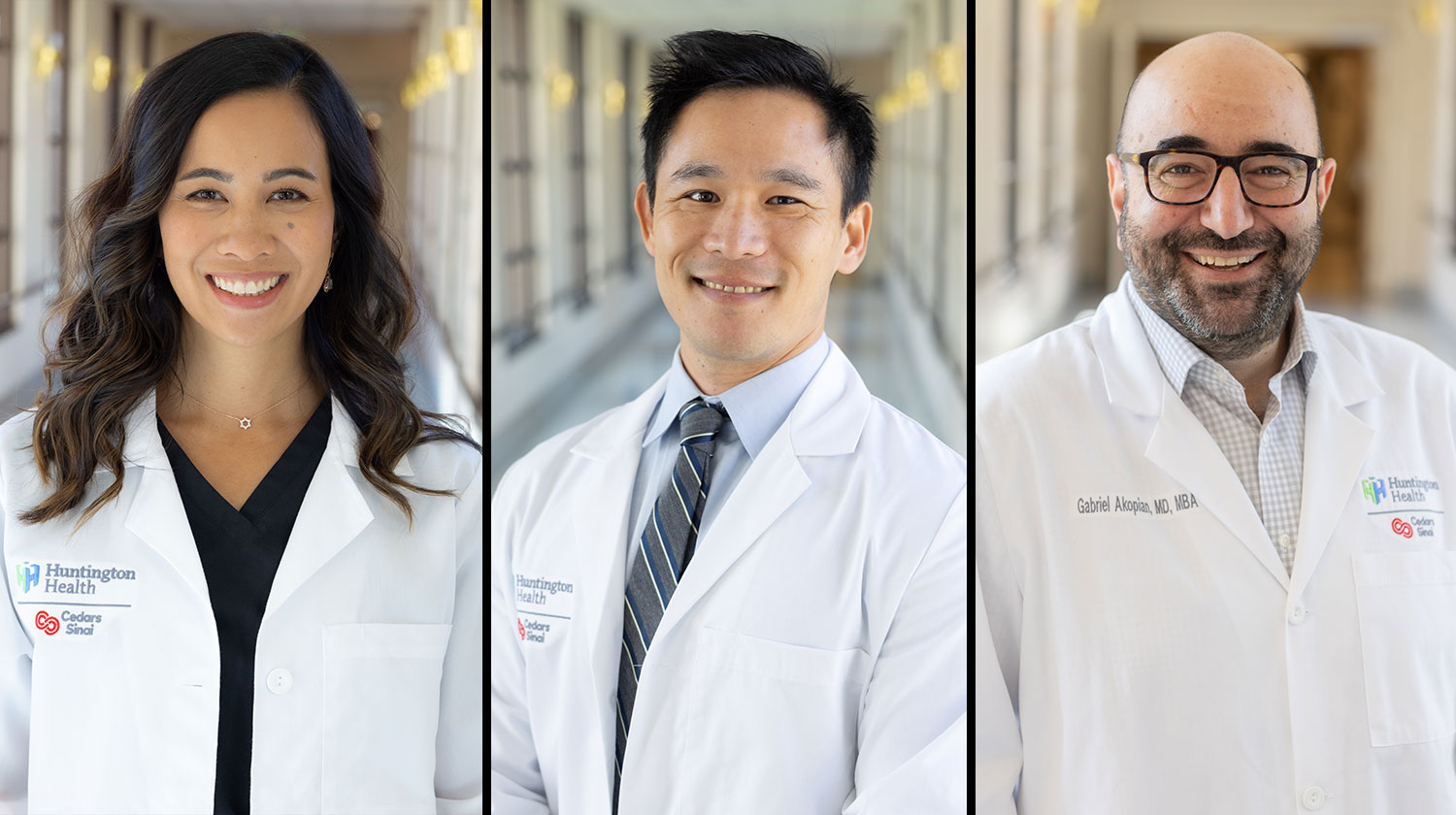Headshots of three colorectal surgeons.