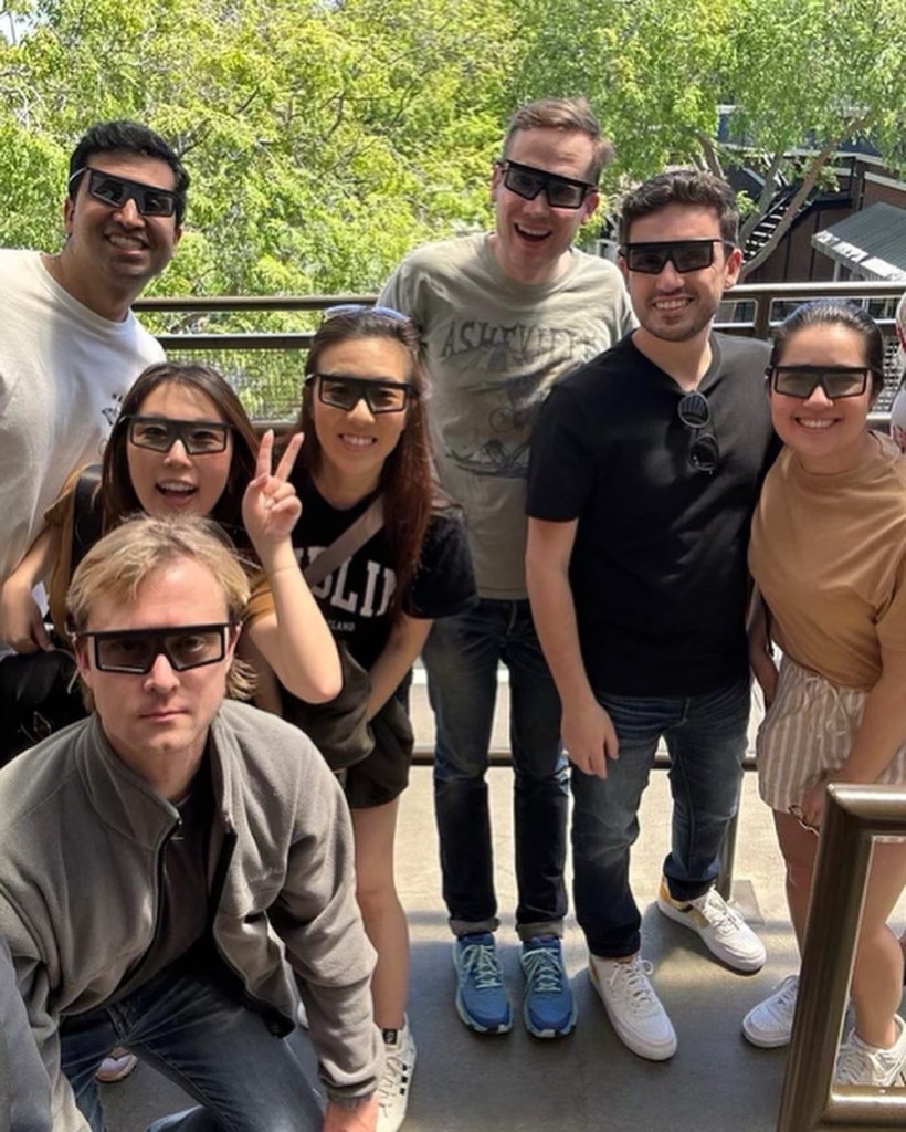 residents styling their fashionable sunglasses